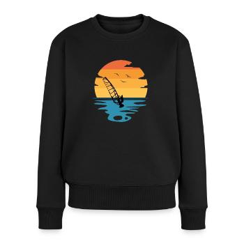 Windsurfers Windsurfing Sun Beach Surfer - Women's Premium Organic Jumper - black - Front - Julia (174cm)