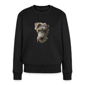 Fox Terrier Face - Women's Premium Organic Jumper - black - Front - Julia (174cm)