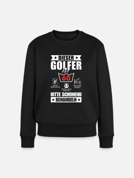 Dieser Golfer ist 60. Schonend behandeln - Frauen Premium Bio Pullover - Schwarz