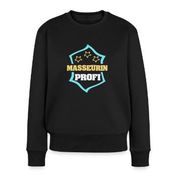 Beruf Masseurin - Frauen Premium Bio Pullover - Schwarz - Vorne - Julia (174cm)