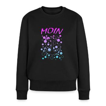Moin Anker Hamburg - Frauen Premium Bio Pullover - Schwarz - Vorne - Julia (174cm)