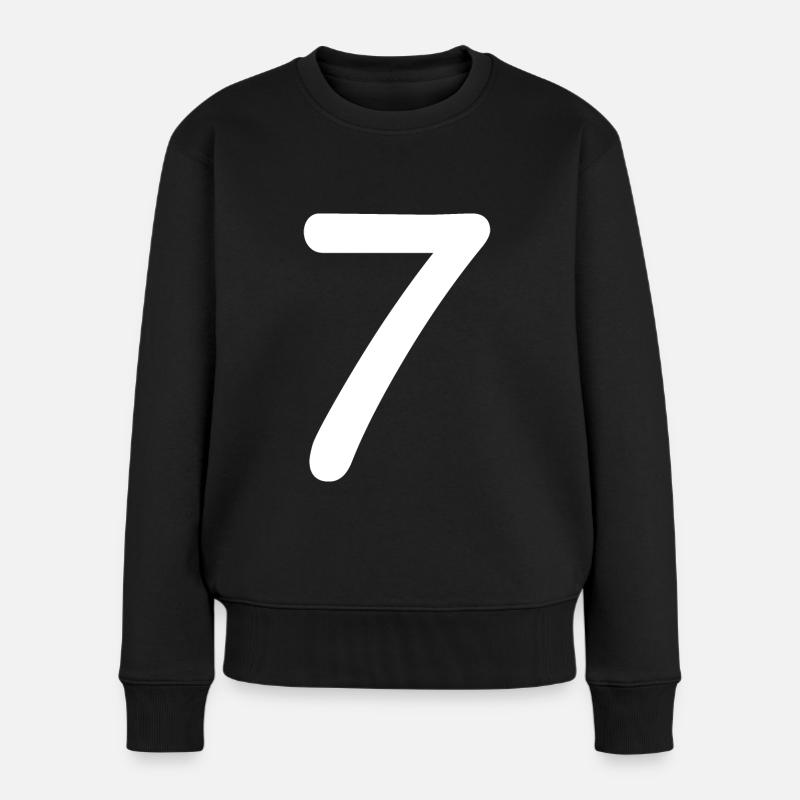 7 - Frauen Premium Bio Pullover - Schwarz
