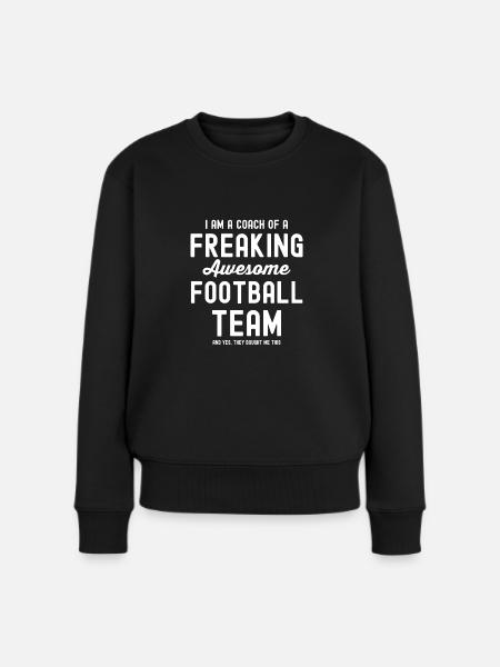 Fodboldtræner træner gave - Premium økologisk sweatshirt til kvinder - sort