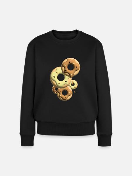 Fünf Leckere Donuts. - Frauen Premium Bio Pullover - Schwarz