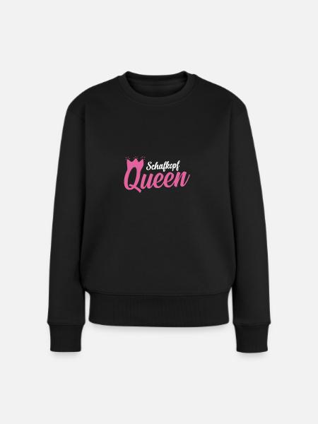 Schafkopf Queen - Frauen Premium Bio Pullover - Schwarz