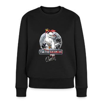 Tatiesaurus Queen Humour Dinosaure Cadeau Tatie - Pull Premium bio Femme - noir - Devant - Julia (174cm)