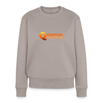 Quantum Physics - Women's Premium Organic Jumper - taupe - Front - Julia (174cm)
