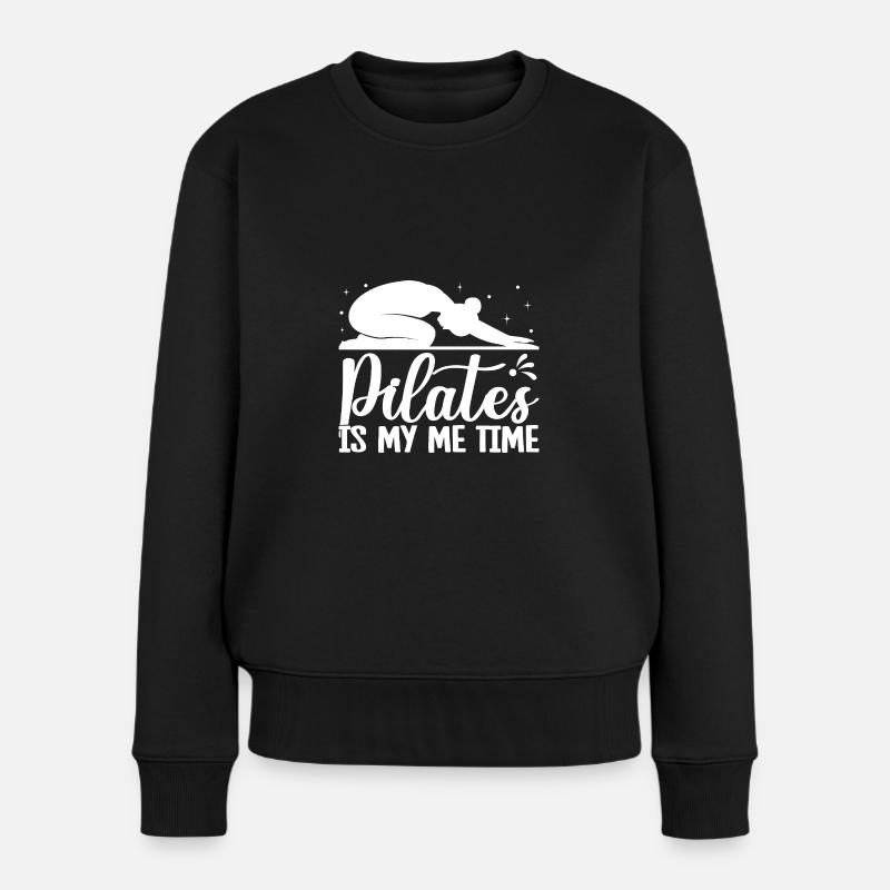 Pilates Enthusiasts Pilates Is My Me Time Pilates - Frauen Premium Bio Pullover - Schwarz