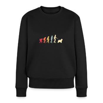 Bearded Collie - Frauen Premium Bio Pullover - Schwarz - Vorne - Julia (174cm)