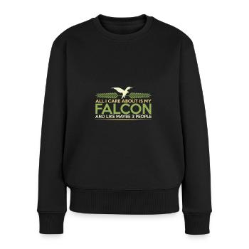 Sports de fauconnerie - Pull Premium bio Femme - noir - Devant - Julia (174cm)