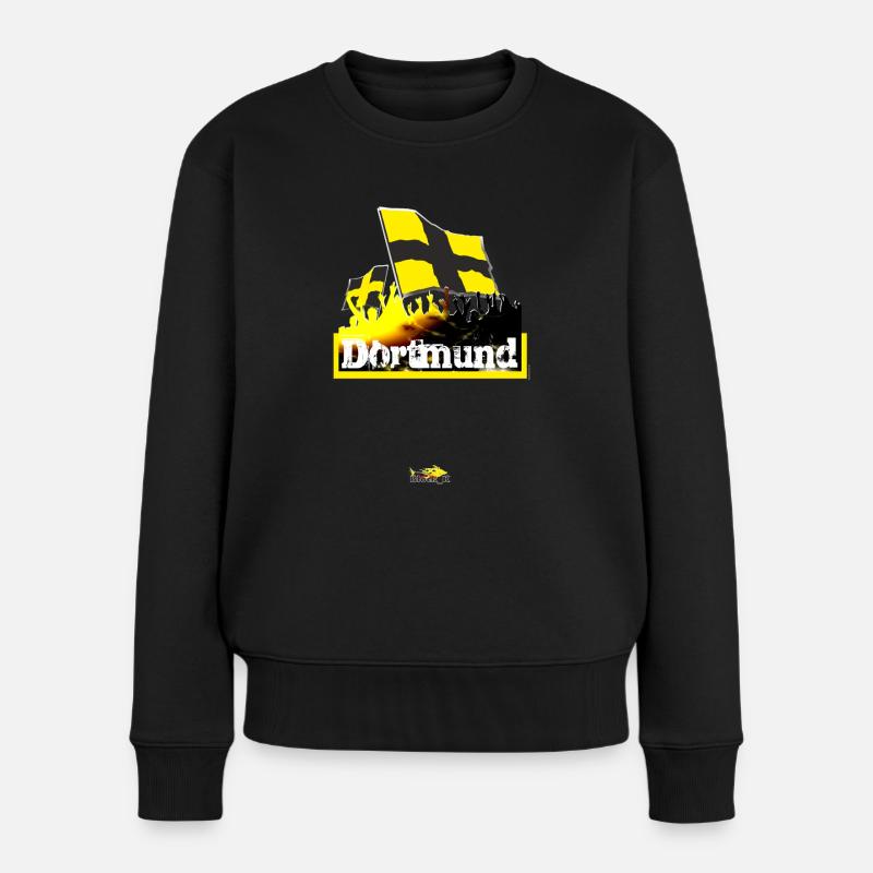 dortmund - Frauen Premium Bio Pullover - Schwarz