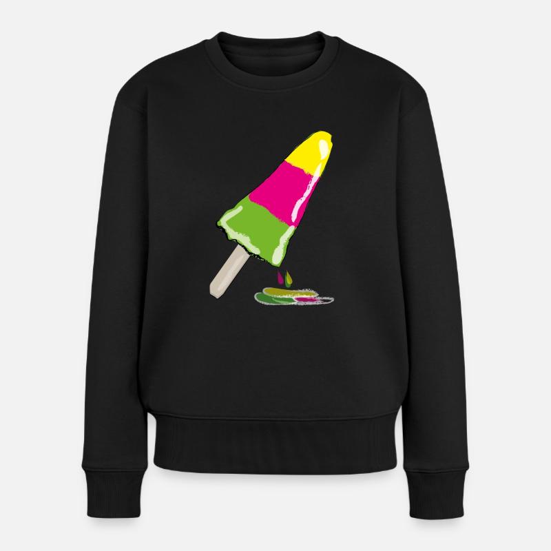 Glace sur la tige - Pull Premium bio Femme - noir
