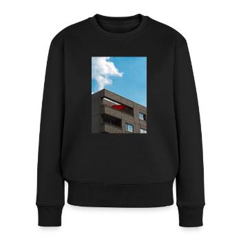 The red parasol on the balcony on the apartment bl - Women's Premium Organic Jumper - black - Front - Julia (174cm)