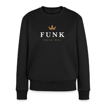 Funk Original Logo de la famille - Pull Premium bio Femme - noir - Devant - Julia (174cm)