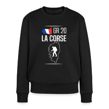 Corse - Pull Premium bio Femme - noir - Devant - Julia (174cm)