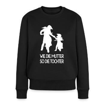 Mutter Tochter Motocross Familie Motorrad Crosser - Frauen Premium Bio Pullover - Schwarz - Vorne - Julia (174cm)
