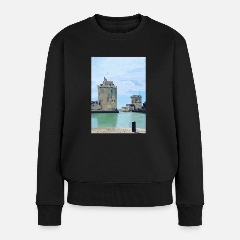 Design von la rochelle - Frauen Premium Bio Pullover - Schwarz