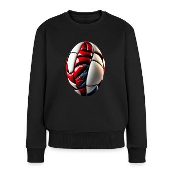 SIIIR FOOTBALL - Pull Premium bio Femme - noir - Devant - Julia (174cm)