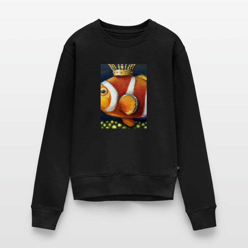 Clownfisch mit einer Krone Frauen Premium Bio Pullover
