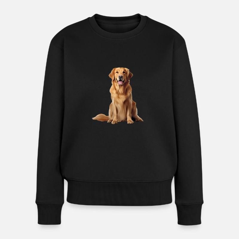 Golden Retriever - Frauen Premium Bio Pullover - Schwarz