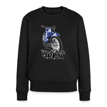 Schwalbe Tuning (blau) // Illustration - Frauen Premium Bio Pullover - Schwarz - Vorne - Julia (174cm)