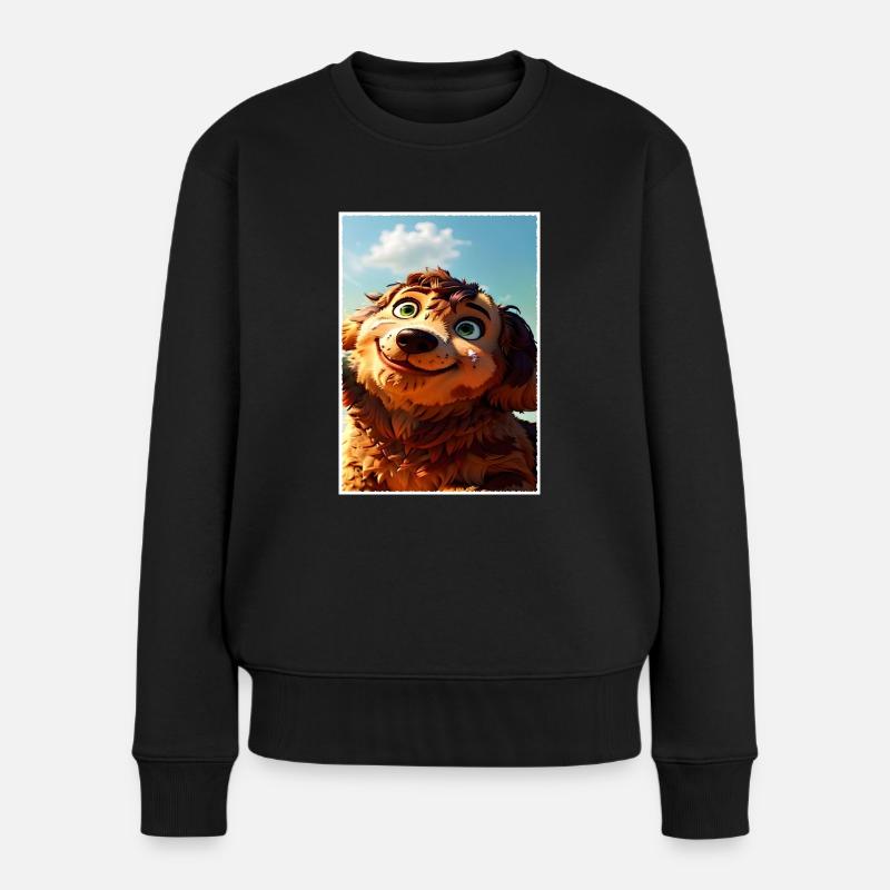 Un chiot brun-roux. - Pull Premium bio Femme - noir