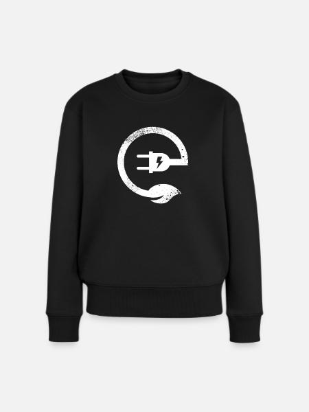 Electric Powered E-Bike - Frauen Premium Bio Pullover - Schwarz