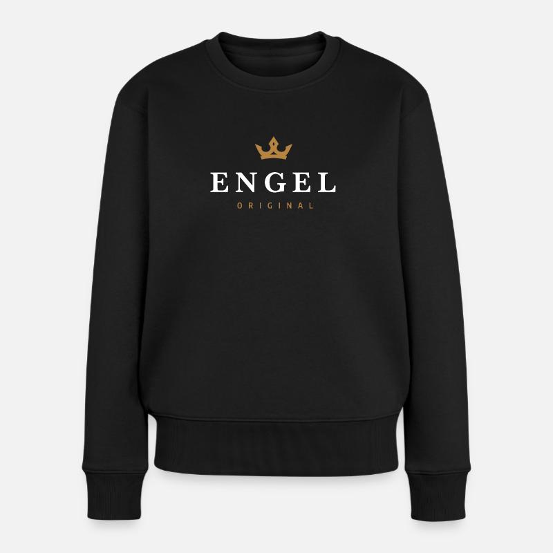 Engel Original Familienlogo - Frauen Premium Bio Pullover - Schwarz