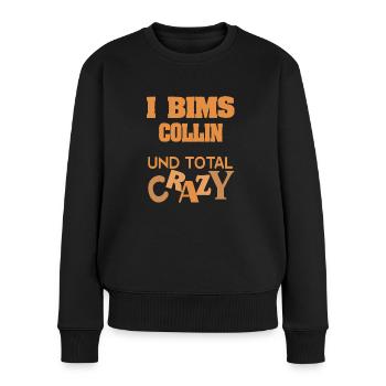Collin als Vorname - Frauen Premium Bio Pullover - Schwarz - Vorne - Julia (174cm)