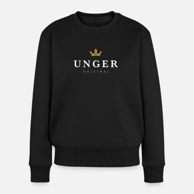 Unger Original Familienlogo - Frauen Premium Bio Pullover - Schwarz