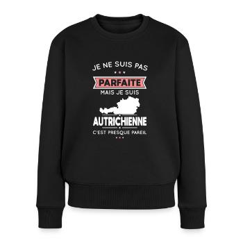 Je ne suis pas parfaite mais je suis Autrichienne - Pull Premium bio Femme - noir - Devant - Julia (174cm)