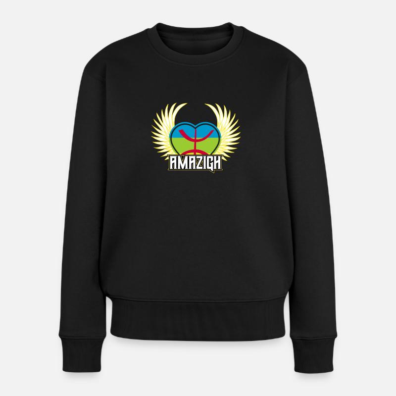 Amazigh - Frauen Premium Bio Pullover - Schwarz