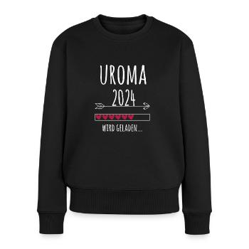 werdende Uroma 2024 Schwangerschaft Uromi Geschenk - Frauen Premium Bio Pullover - Schwarz - Vorne - Julia (174cm)
