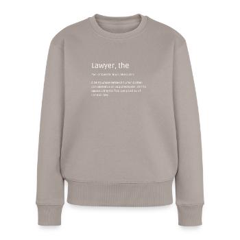 T-shirt d’avocat - Humour pour les experts juridiques - Pull Premium bio Femme - taupe - Devant - Julia (174cm)
