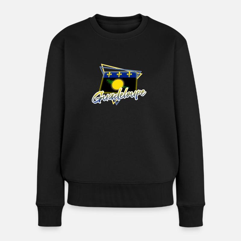 Guadeloupe - Frauen Premium Bio Pullover - Schwarz