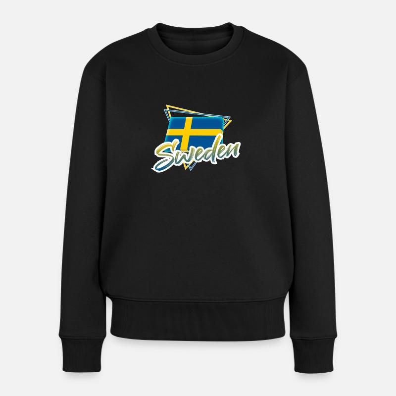 Schweden - Frauen Premium Bio Pullover - Schwarz