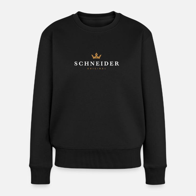 Schneider Original Familienlogo - Frauen Premium Bio Pullover - Schwarz