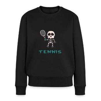 tennis tennis match tennis player tennis-oldie - Women's Premium Organic Jumper - black - Front - Julia (174cm)
