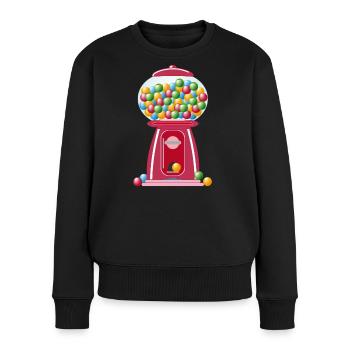 nostalgic red retro chewing gum vending machine - Women's Premium Organic Jumper - black - Front - Julia (174cm)