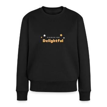 Behinderte und herrlich - Frauen Premium Bio Pullover - Schwarz - Vorne - Julia (174cm)