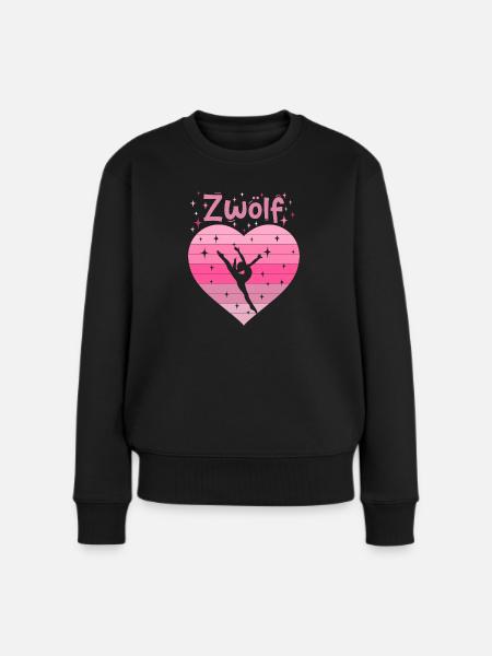 Turnerin Ballett 12. Geburtstag - Frauen Premium Bio Pullover - Schwarz