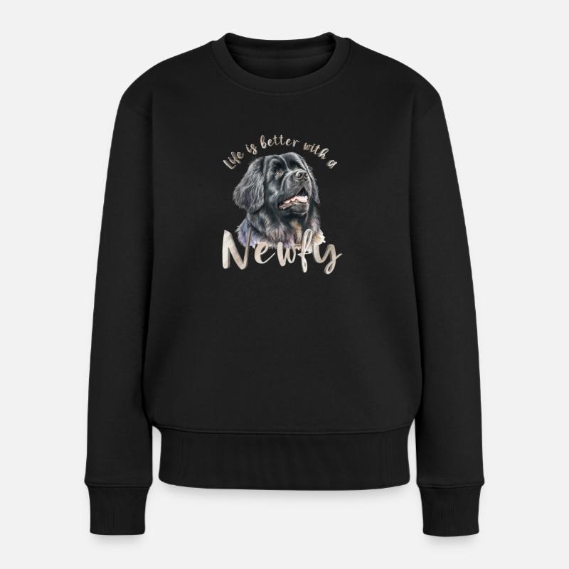 Neufundländer - Frauen Premium Bio Pullover - Schwarz