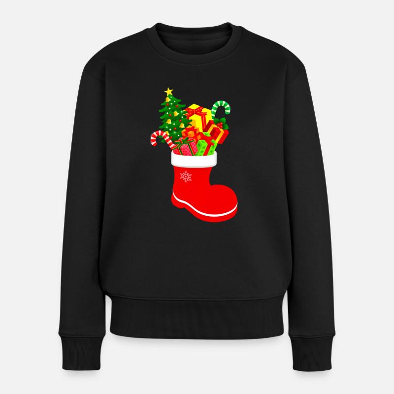 Botte de Noël - Joyeux Noël - Pull Premium bio Femme - noir