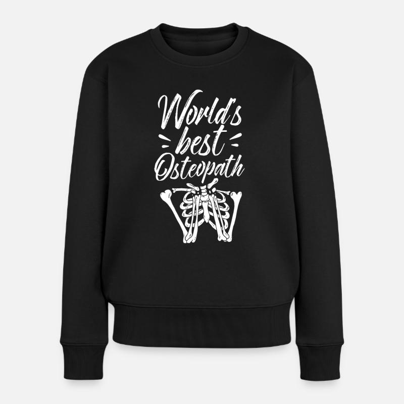 Weltbester Osteopath Osteopathie Osteopathin Beruf - Frauen Premium Bio Pullover - Schwarz