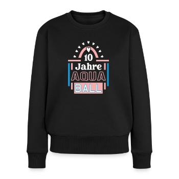 Aquaball Jubiläum 10 Jahre Trainerin Spielerin - Frauen Premium Bio Pullover - Schwarz - Vorne - Julia (174cm)