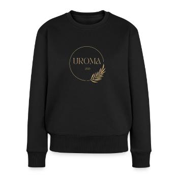 Uroma 2023 - Frauen Premium Bio Pullover - Schwarz - Vorne - Julia (174cm)