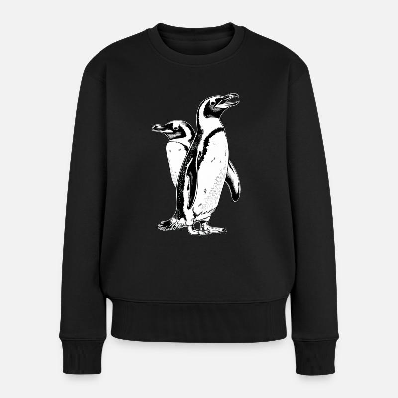 Pinguin - Frauen Premium Bio Pullover - Schwarz