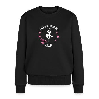 Ballerina Ballet Tänzerin Balletttänzerin Ballett - Frauen Premium Bio Pullover - Schwarz - Vorne - Julia (174cm)