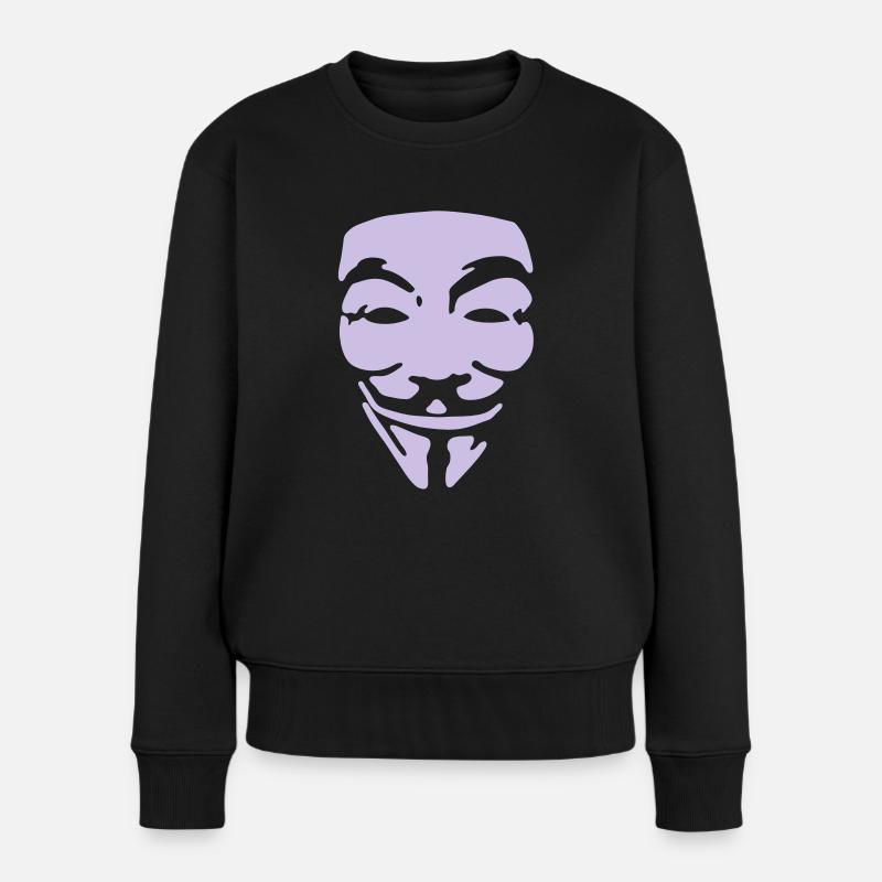 GUY FAWKES, anonymous, occupy - Frauen Premium Bio Pullover - Schwarz