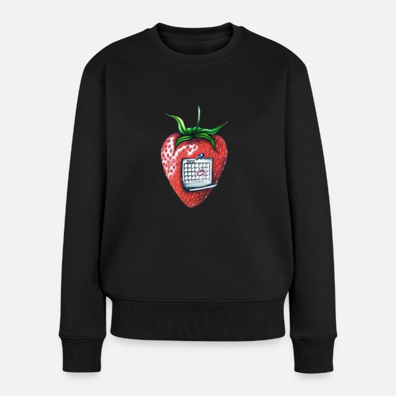 Erdbeerwoche - Frauen Premium Bio Pullover - Schwarz